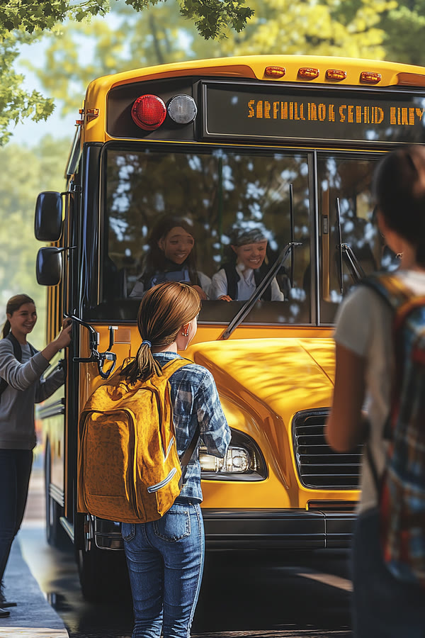 Estudante embarcando para o intercâmbio High School