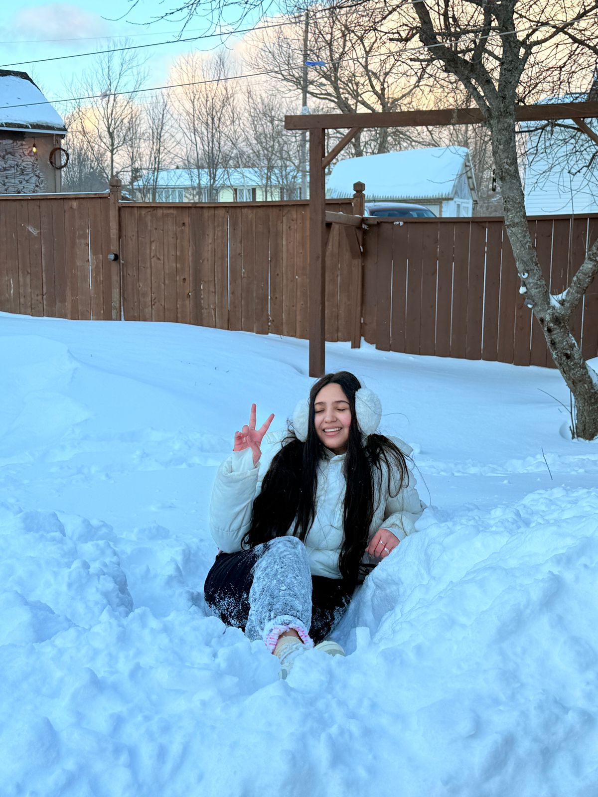Intercambista Best na neve no Canadá